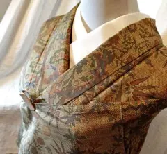 大島紬花柄 絹製着物 多色