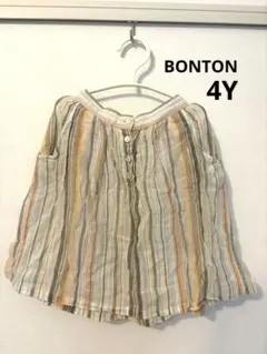 BONTON ボントン　コットンガーゼ　ストライプ　スカート　4Yのサムネイル