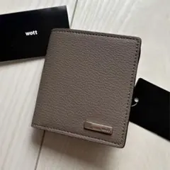 新品 wott メンズ 二つ折り コンパクト財布 二つ折り財布 軽量 ミニ財布