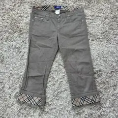 【美品✨️】バーバリーブルーレーベル チノパン クロップドパンツ ノバチェック S