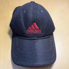 adidas キッズ キャップ メッシュ ブラック レッド
