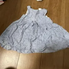 H&M ストライプ ドット柄 ノースリーブワンピース 74cm