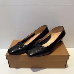 フェラガモ カーフガンチーニ 紺 パンプス Ferragamo 22.5