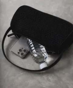 ADAM ET ROPE' FEMME　メッシュワンハンドルミニバッグ　ブラックのサムネイル
