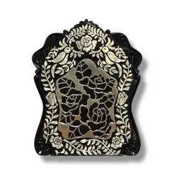 アナスイ ビューティーミラー N 折りたたみ 鏡 螺鈿細工 黒 鳥 バラ 雑貨