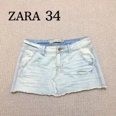 ZARA デニムミニスカート 34 夏 ミニスカ スカート デニムスカート