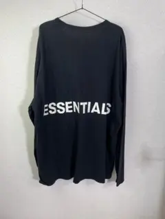 ESSENTIALSエッセンシャルズロゴロングTシャツブラックサイズXL