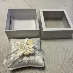 4℃ リングピロー サテン レース