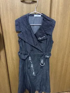ALGY デニム トレンチ風 ノースリーブワンピース