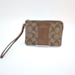 COACH コーチ シグネチャー リストレット付き コインケース ミニポーチ