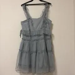 merry jenny チュールドロストミニキャミワンピース ブルー