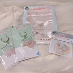 mikko 一番くじ ガーリー巾着ポーチ、ドリーミークリアチャーム、ステッカー