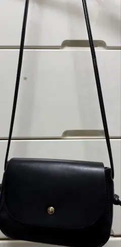 シンプル ミニ ショルダーバッグ ブラック