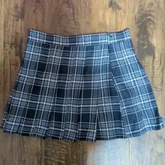 チェック柄プリーツミニスカート　制服風