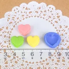 247 ハートマカロン型 樹脂粘土 モールド シリコン スイーツ デコ お菓子