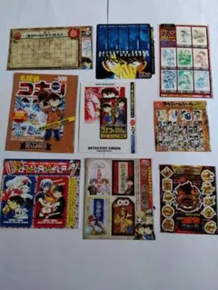 名探偵コナン サンデー付録等まとめ売り シールやポストカード等紙類