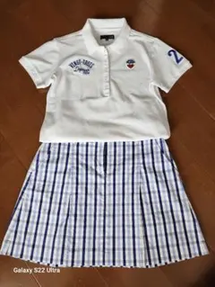 ２３区 ポロシャツとチェックスカート(２枚)のセット