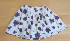 べべ　キュロットスカート 花柄　130cm