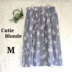 キューティーブロンド ロングスカート 花柄 ワールド レーヨン混 フレア Mのサムネイル