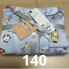 新品GUちいかわ キッズ　サテンパジャマ　ライトブルー　140 ハチワレ