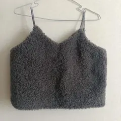 ベースメントオンライン プードルファー ベスト チャコールグレー