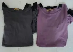 レディース　長袖Tシャツ　袖口長めギャザータイプ　2枚セット　Lサイズ