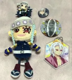 鬼滅の刃★宇髄天元 公式ufotableぬいぐるみ キーチャーム ムキムキねずみ