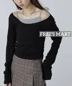k0745 FREE'S MART ワンショルキャミレイヤード風カットソーのサムネイル