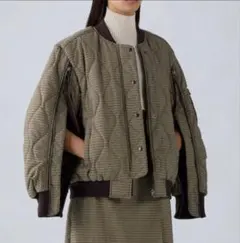 最終価格！GU★キルティングブルゾン(チェック) rokh