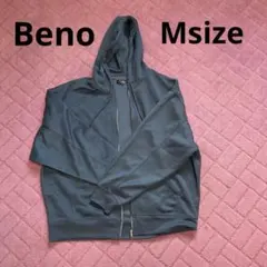 Beno ジップアップパーカー M ネイビー