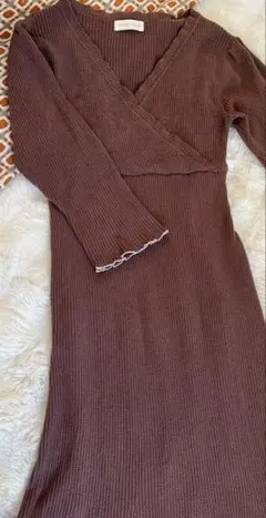 SNIDEL HOME ニットカシュクールワンピース