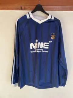 NINETY ネイビーストライプサッカーウェア 9090