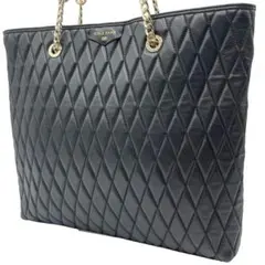 COLE HAAN/コールハーン レザー キルティング チェーン トートバッグ