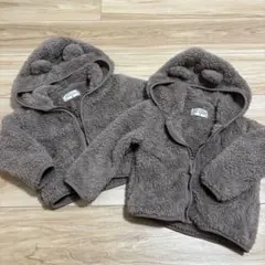 CLASSIC フード付きボアアウター ブラウン