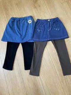 スカートとレギンスのセット スカッツ2着セット　100