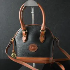 【美品】オールドドゥーニー 2WAY レザー ハンドバッグ 黒 茶 自立のサムネイル