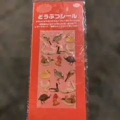 レア　動物シール鳥ぷっくり　ドロップシール
