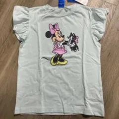 ミニーマウス フリル袖 Tシャツ 130cm しまむら プティマイン