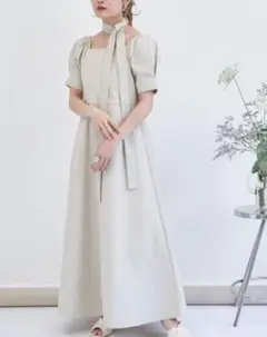 ：Vスリーブハイワンピース/マルチWAYリボン付きのサムネイル