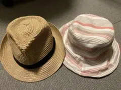 麦わら帽子　バケットハット 2個セット