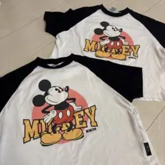 Disneyミッキーマウス ラグランTシャツ　しまむら　リラ
