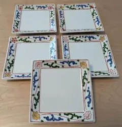 和食器 角皿 5枚セット 染付 赤絵 大吉窯 - メルカリ