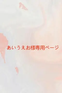 あいうえお様専用ページ