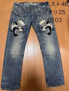 Ed Hardy デニムパンツ　パンサー刺繍 y2k swagのサムネイル