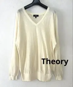 【Theory】Ｖネック・リネン混・サマーニット
