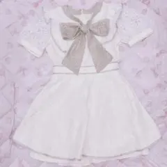 ♡ evelyn 半袖レースロンパース ♡