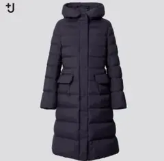 美品　UNIQLO ＋j ULTRA LIGHT DOWN フード付き S