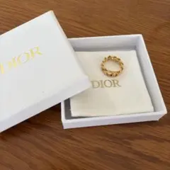 DIOR CDロゴ チェーンリング ゴールド