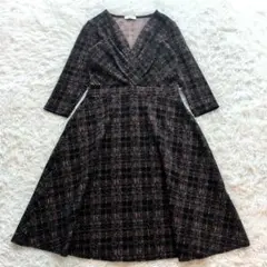 現行 美品 EGERIE PARIS カシュクールワンピース ストレッチ