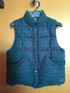 アーメン ダウンベスト リバーシブル ブルーグリーン エンジ カーキ S～M